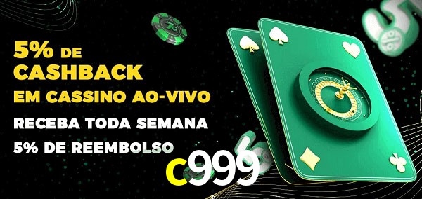 Promoções do cassino ao Vivo c999
